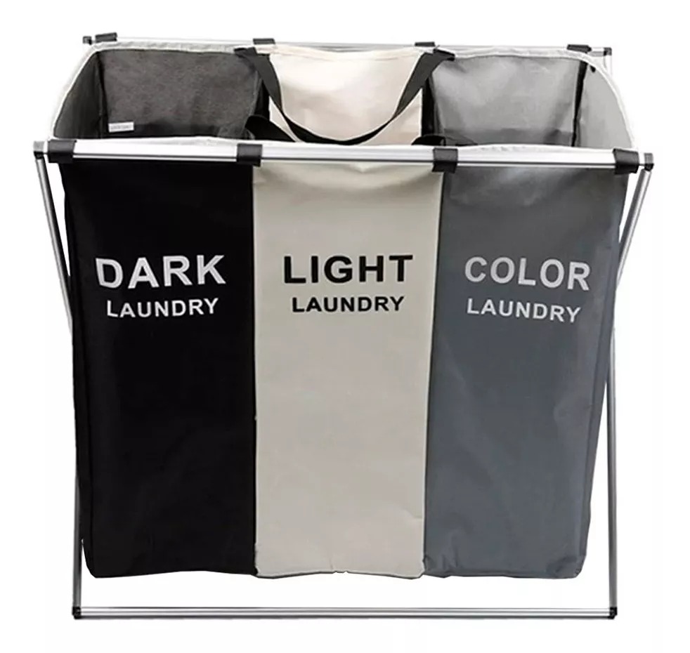 Miniatura 2 de Cesto Triple Plegable Para Ropa Sucia